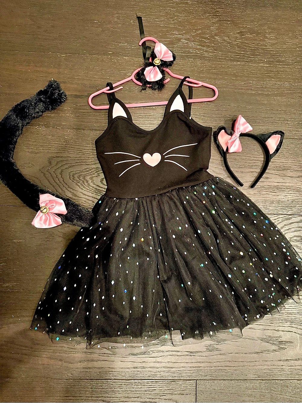 Cat Costume Dress in Black & Pink